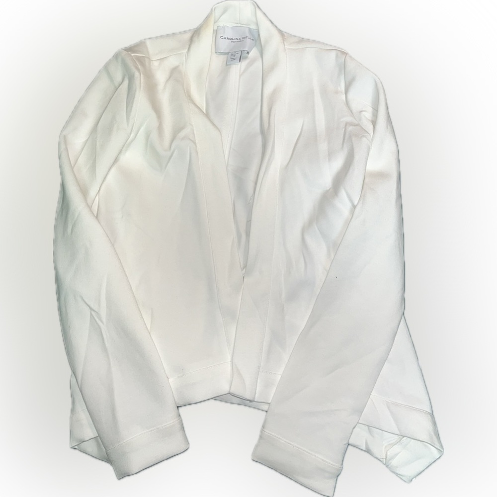 Carolina Belle White Soft Blazer with collar